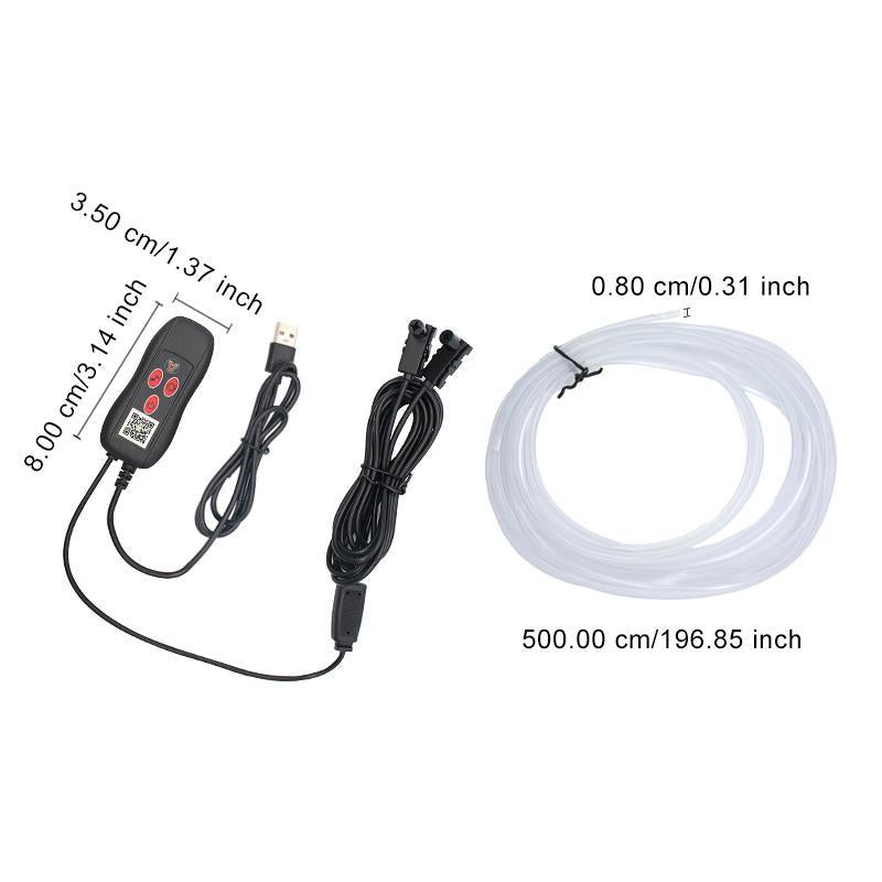 USB Powered Car Interior LED Light for Summer Fall Gift, Car Electronics, Multiple Color Modes 5M Fiber Ambient Light, Car Interior Lighting, Magic Car Ambient Light Strip, LED Car Lights