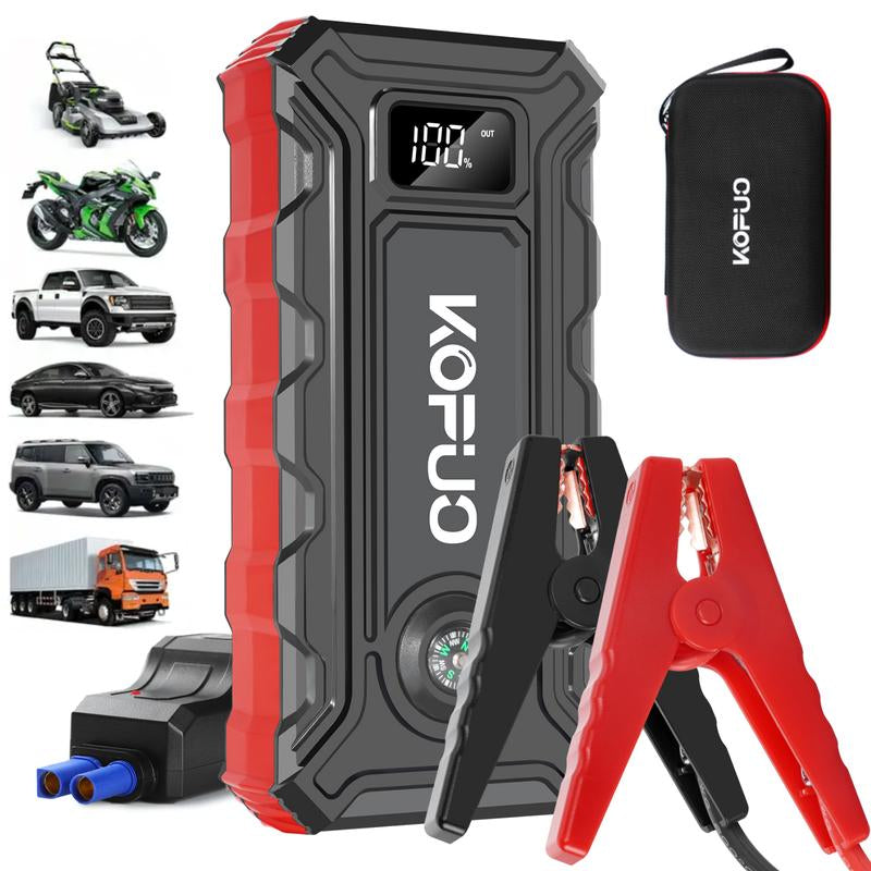 Kopuo 12V 5000A Portable Car Jump Starter - 1 Count Emergency Booster for Urban Commuters & Outdoor Adventurers Vehicle Automotive
