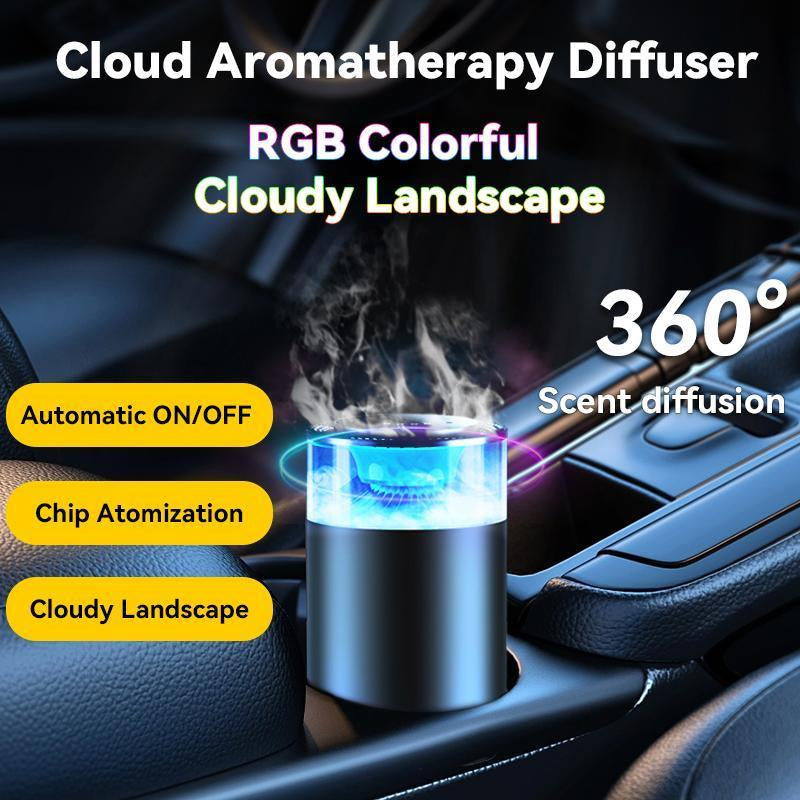 Smart Car Air Freshener & Diffuser – 5 Scents, 4 Adjustable LED Light, Aromatherapy for Car, Home, Office & More