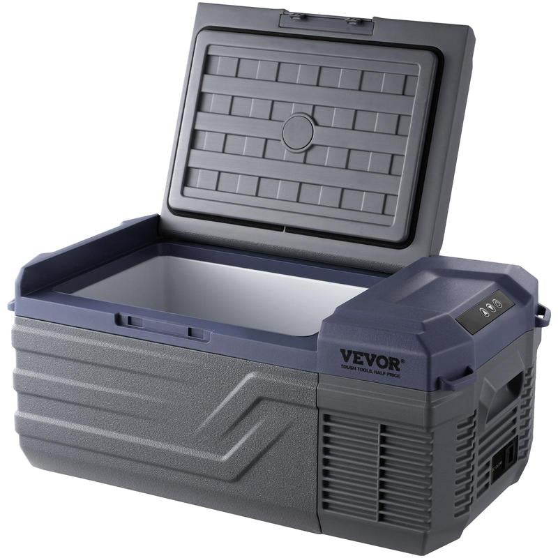 VEVOR Car Refrigerator, 12 Volt Car Refrigerator Fridge, 15 L Single Zone Portable Freezer, -4℉-68℉ Adjustable Range, 12/24V DC and 100-240V AC Compressor Cooler for Outdoor, Camping, RV