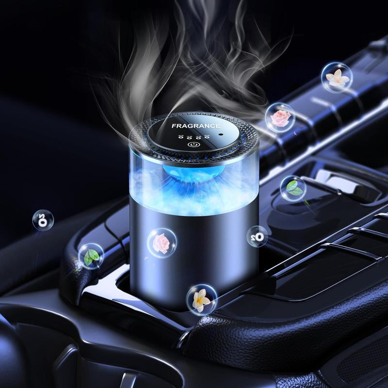 Smart Car Air Freshener & Diffuser – 5 Scents, 4 Adjustable LED Light, Aromatherapy for Car, Home, Office & More