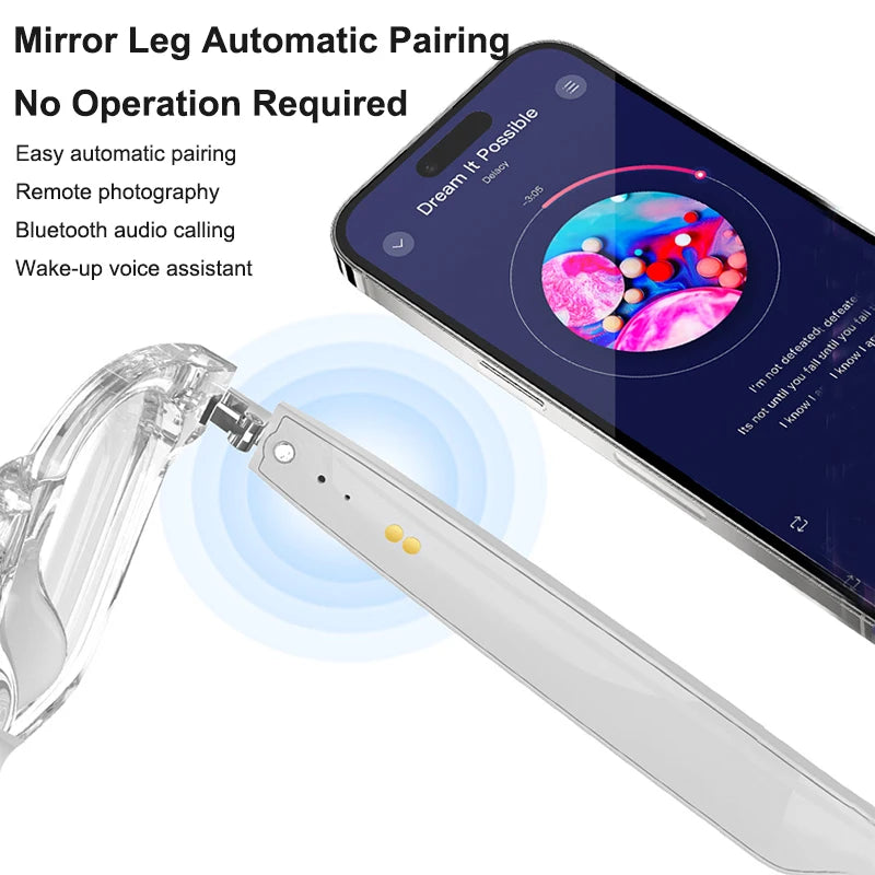 Smart AI Translation Glasses 100+ Languages Real-Time Translation Bluetooth Sunglasses Earphones Voice Assistant Call Music