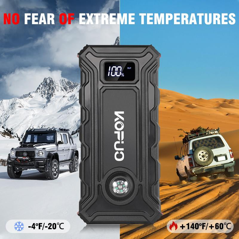 Kopuo 12V 5000A Portable Car Jump Starter - 1 Count Emergency Booster for Urban Commuters & Outdoor Adventurers Vehicle Automotive