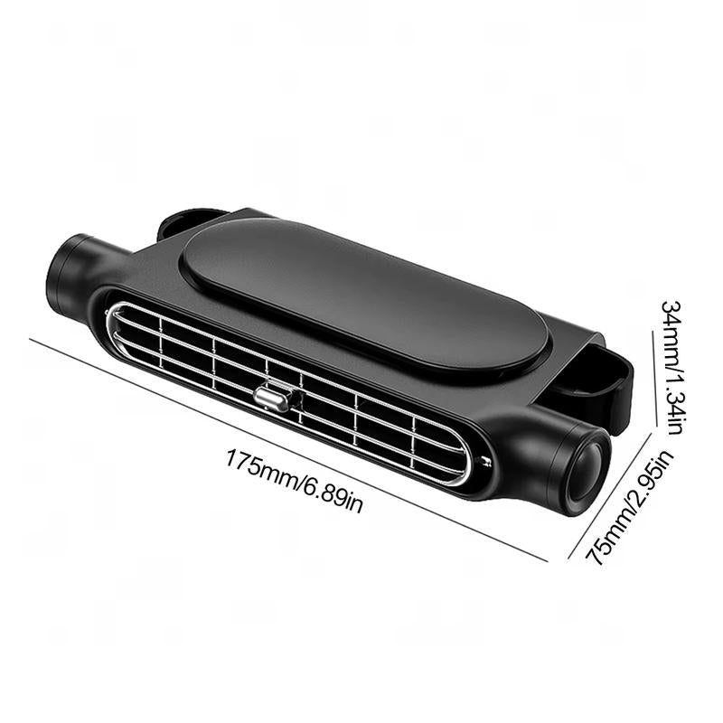 JOYTUTUS Car Seat Fan USB Plug-In Dual Turbo High Wind Power Car Interior Rear Pillow Car Fan