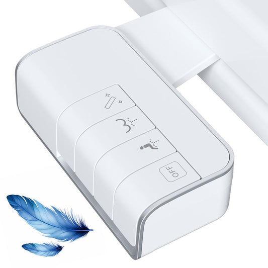 Hibbent Bidet Attachment for Toilet, Non-Electric Dual Nozzle for Frontal & Rear Wash, Adjustable Water Pressure Control, Fresh Water Bidet Toilet Seat, Self Cleaning Water Sprayer, White Portable Dual Adjustable Dual