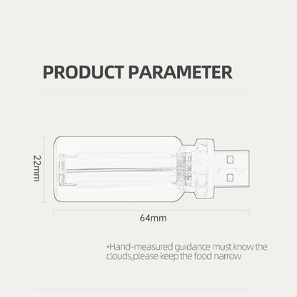 Car USB Night Light Touch Dimmable LED Filament Lamp Portable Lighting Plug and Play Decorative Atmosphere Light for Car Bedroom