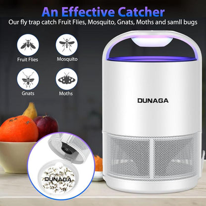 Fly Traps Indoor, Fruit Fly Traps, Gnat Traps, Bug Zapper Indoor, Insect Traps Indoor with 10 Sticky Glue Boards, White, Fathersdaygift