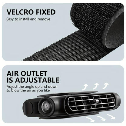 JOYTUTUS Car Seat Fan USB Plug-In Dual Turbo High Wind Power Car Interior Rear Pillow Car Fan