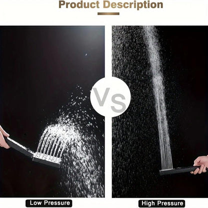 8-Inch High-Pressure Square Shower Head and 2-In-1 Manual Shower. Equipped with 60-Inch Hose, 3-Way Diverter Valve, Sticky Shower Head Bracket Head Set