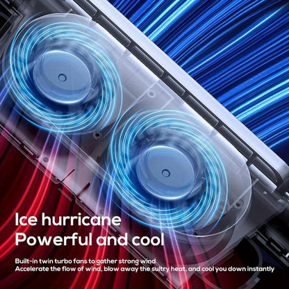 JOYTUTUS Car Seat Fan USB Plug-In Dual Turbo High Wind Power Car Interior Rear Pillow Car Fan