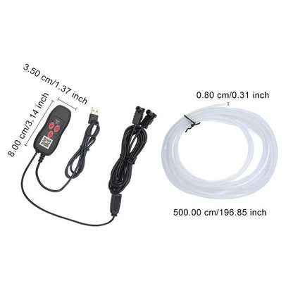 USB Powered Car Interior LED Light for Summer Fall Gift, Car Electronics, Multiple Color Modes 5M Fiber Ambient Light, Car Interior Lighting, Magic Car Ambient Light Strip, LED Car Lights