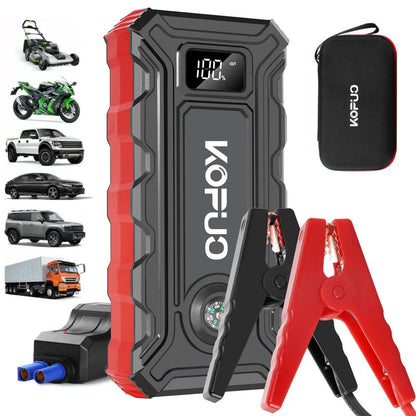 Kopuo 12V 5000A Portable Car Jump Starter - 1 Count Emergency Booster for Urban Commuters & Outdoor Adventurers Vehicle Automotive