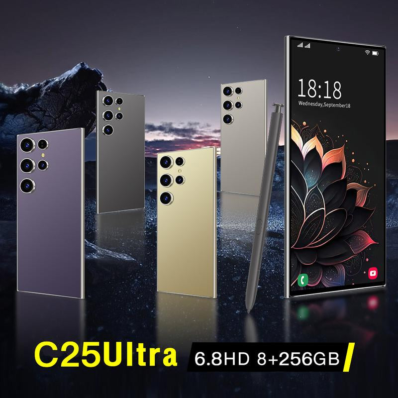Unlocked Cell Phone, Android 13 Smartphone, 8GB+256GB, 6800Mah Battery, 24MP+50MP Camera Mobile Phone, 6.8'' Screen Cell Phone,5G Phone, Built in Pen, Dual SIM Cellphone