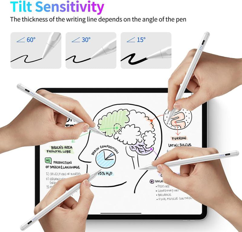 Stylus Pen for Ipad,Fast Charge,With Palm Rejection Tilt Sensitivity, Active Touch Screen Pencil Compatible with Ipad 6/7/8/9/10,Mini5/6Air3/4/5 Ipad Pro12.9&11 Fathersdaygift