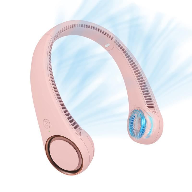 Girls’ Exclusive Stylish Neck Fan - Powerful Cooling for Outdoor Sports & Photography