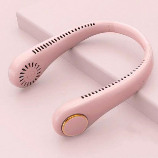 Girls’ Exclusive Stylish Neck Fan - Powerful Cooling for Outdoor Sports & Photography