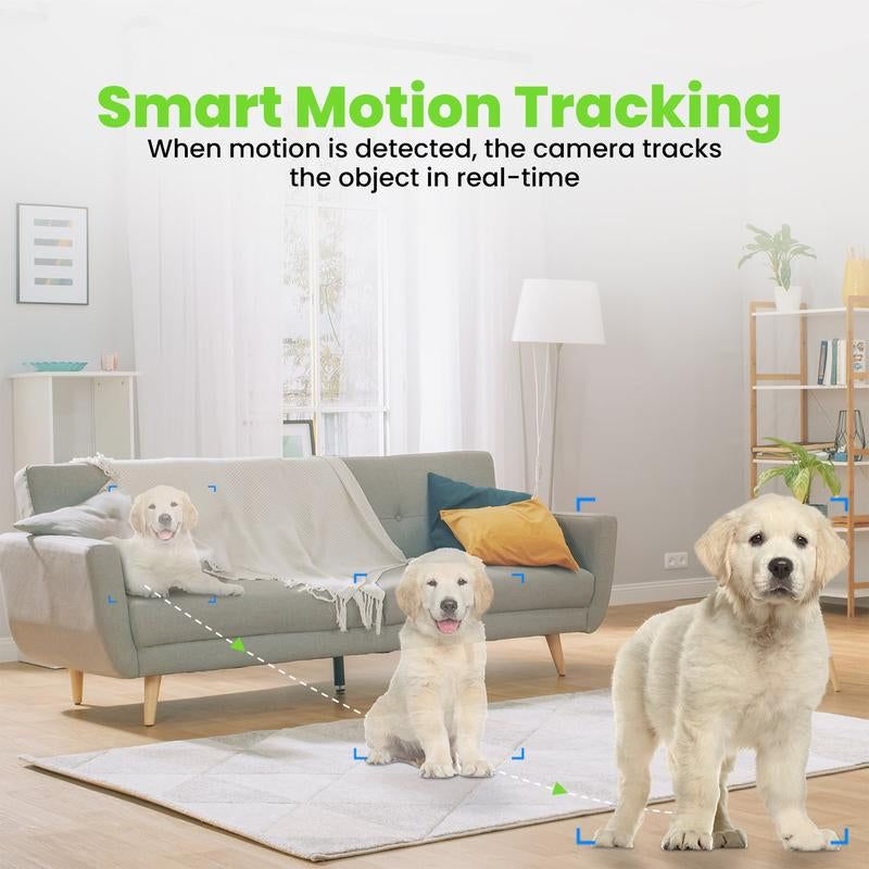 Gearit Wifi Indoor Camera with Pan/Tilt for Baby & Pet - 2K Video, 2-Way Audio, Motion Tracker