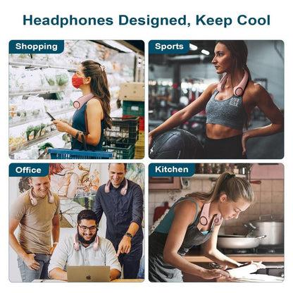 Girls’ Exclusive Stylish Neck Fan - Powerful Cooling for Outdoor Sports & Photography
