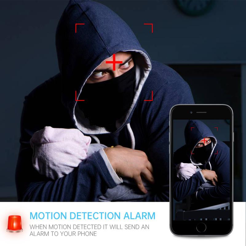 2MP Camera Clock Wifi Camera Alarm 4K FHD Nanny Camera Recorder Wireless Indoor Home Office Security Night Vision Motion Detection 5G and 2.4G Wi-Fi Camera Clock