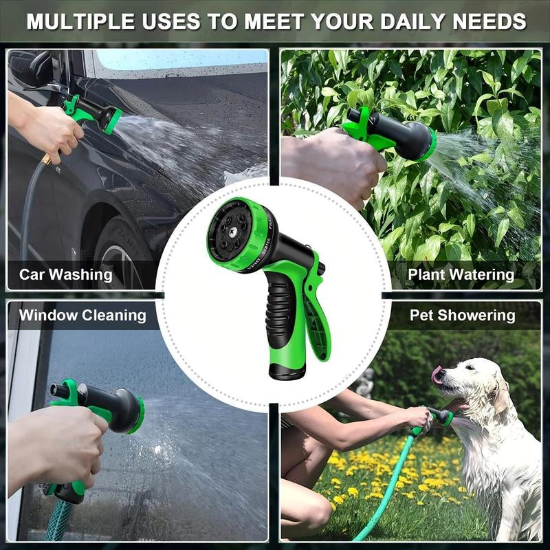 25Ft Expandable Garden Hose with Spray Nozzle - High Pressure, Kink-Free & Lightweight for Car Wash, Watering (3" Compact Design) Outdoor Exterior Tools