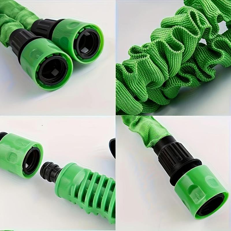 25Ft Expandable Garden Hose with Spray Nozzle - High Pressure, Kink-Free & Lightweight for Car Wash, Watering (3" Compact Design) Outdoor Exterior Tools
