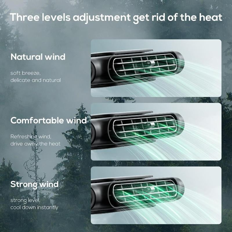 JOYTUTUS Car Seat Fan USB Plug-In Dual Turbo High Wind Power Car Interior Rear Pillow Car Fan