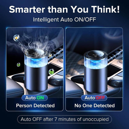 Smart Car Air Freshener & Diffuser – 5 Scents, 4 Adjustable LED Light, Aromatherapy for Car, Home, Office & More