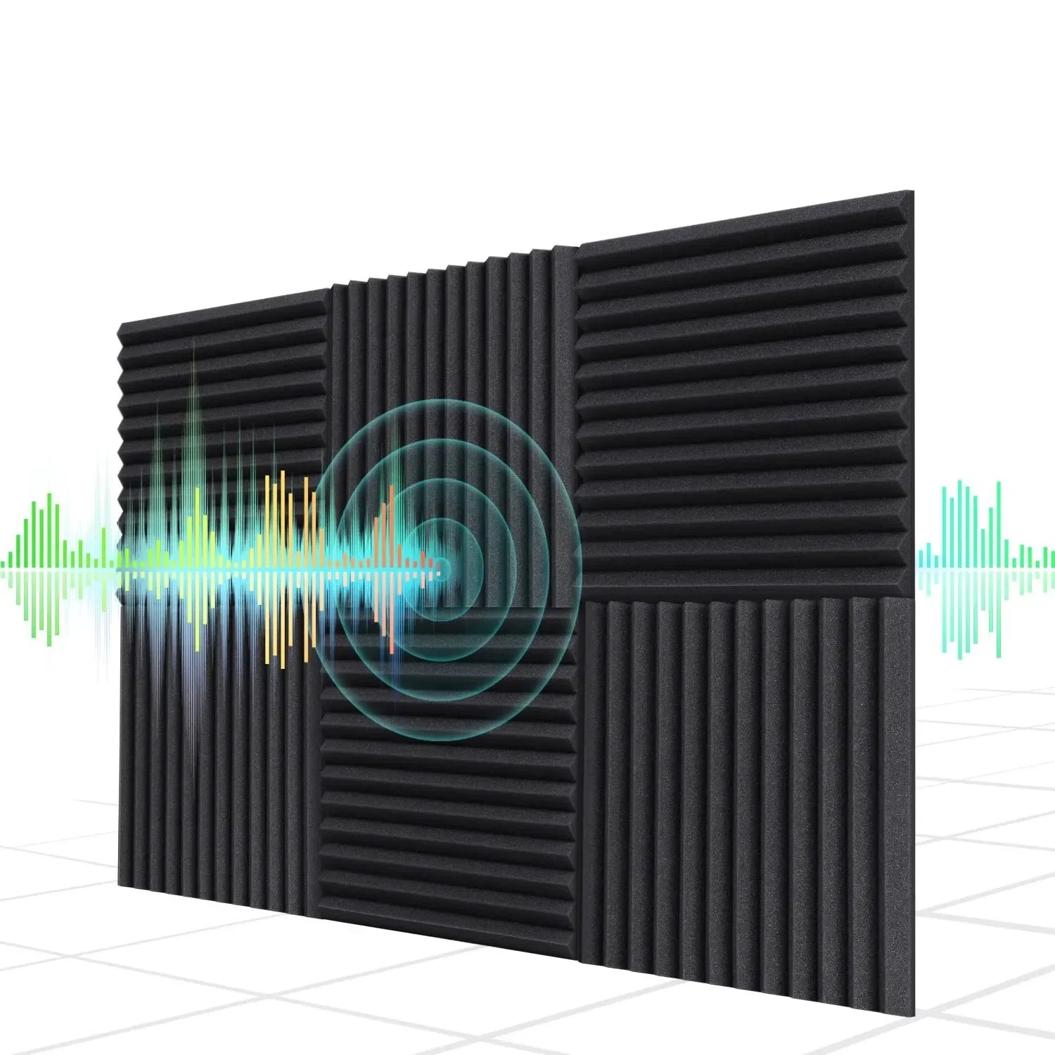 1Pc 1"X12"X12" Acoustic Foam Sound Insulation Panels for KTV Bar Soundproofing Studio Wedges Sound Proofing Multiple Color