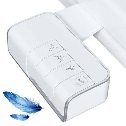 Hibbent Bidet Attachment for Toilet, Non-Electric Dual Nozzle for Frontal & Rear Wash, Adjustable Water Pressure Control, Fresh Water Bidet Toilet Seat, Self Cleaning Water Sprayer, White Portable Dual Adjustable Dual